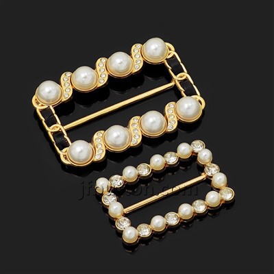 لباس کے لئے مربع پرل بیلٹ بکل پن